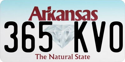 AR license plate 365KVO