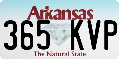 AR license plate 365KVP