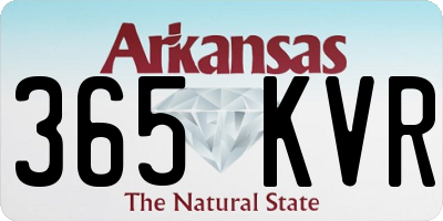 AR license plate 365KVR