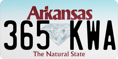 AR license plate 365KWA