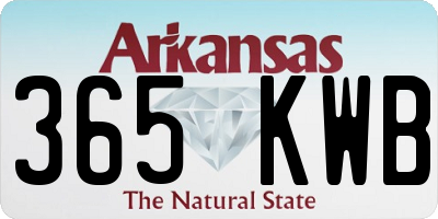 AR license plate 365KWB