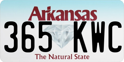 AR license plate 365KWC