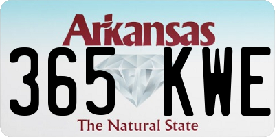 AR license plate 365KWE
