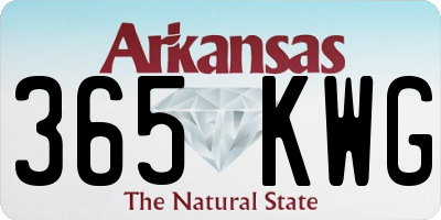 AR license plate 365KWG