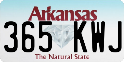 AR license plate 365KWJ