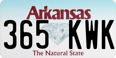 AR license plate 365KWK