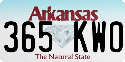 AR license plate 365KWO