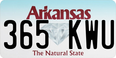 AR license plate 365KWU