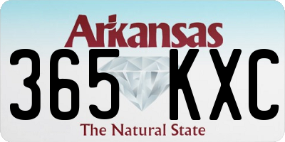 AR license plate 365KXC