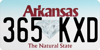 AR license plate 365KXD
