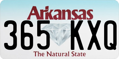 AR license plate 365KXQ