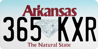 AR license plate 365KXR