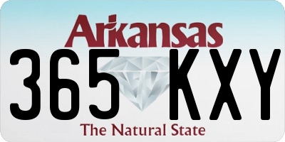 AR license plate 365KXY
