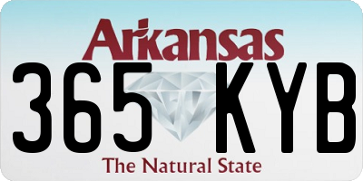 AR license plate 365KYB