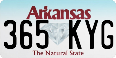 AR license plate 365KYG