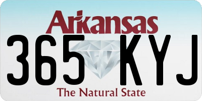 AR license plate 365KYJ