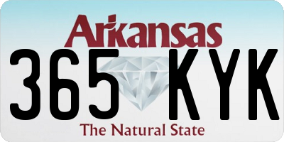 AR license plate 365KYK