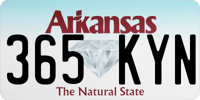 AR license plate 365KYN
