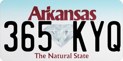 AR license plate 365KYQ