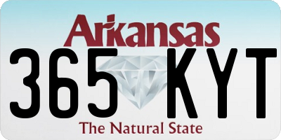AR license plate 365KYT