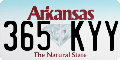 AR license plate 365KYY