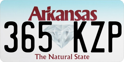 AR license plate 365KZP