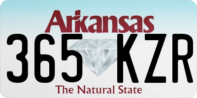 AR license plate 365KZR
