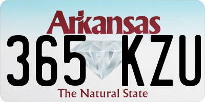 AR license plate 365KZU