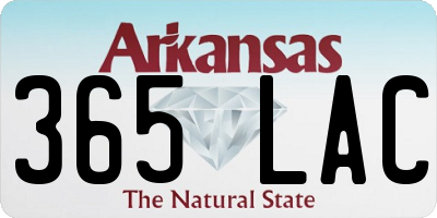 AR license plate 365LAC