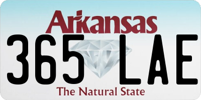 AR license plate 365LAE