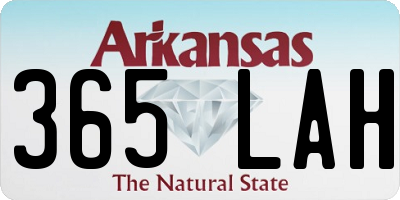 AR license plate 365LAH
