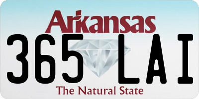AR license plate 365LAI