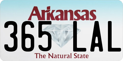 AR license plate 365LAL