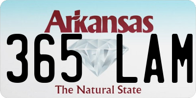 AR license plate 365LAM