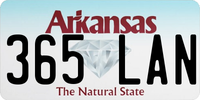 AR license plate 365LAN