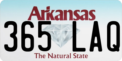 AR license plate 365LAQ