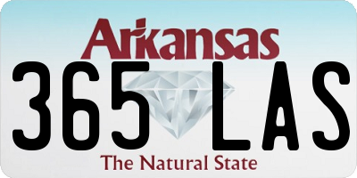 AR license plate 365LAS