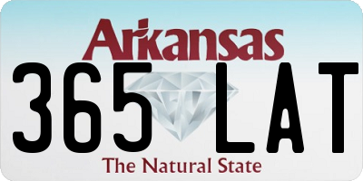 AR license plate 365LAT