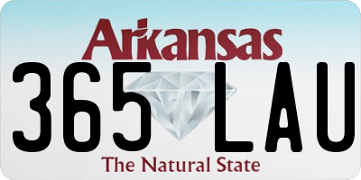 AR license plate 365LAU