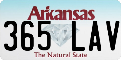AR license plate 365LAV