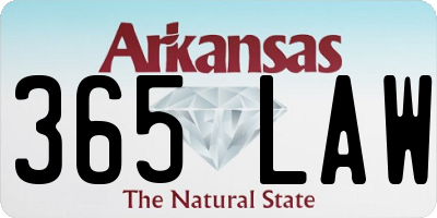 AR license plate 365LAW