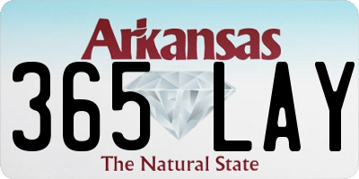 AR license plate 365LAY