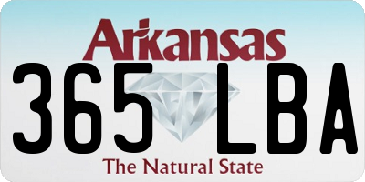 AR license plate 365LBA