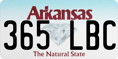 AR license plate 365LBC