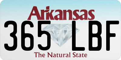 AR license plate 365LBF