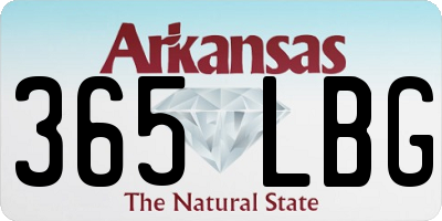 AR license plate 365LBG