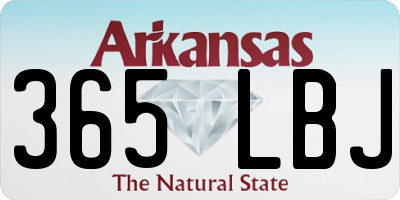 AR license plate 365LBJ