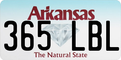 AR license plate 365LBL