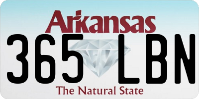 AR license plate 365LBN