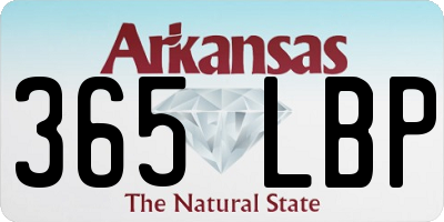 AR license plate 365LBP